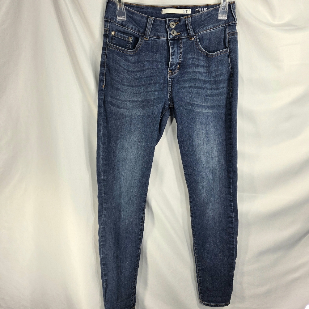 !iT Petite Curvy Skinny Ankle Millie Style 5 Pocket Denim Blue Jeans Size 6P